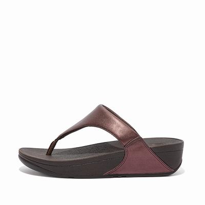 Fitflop Women's LULU Metallic Leather Sandals - Chocolate Metal, ZF7916583